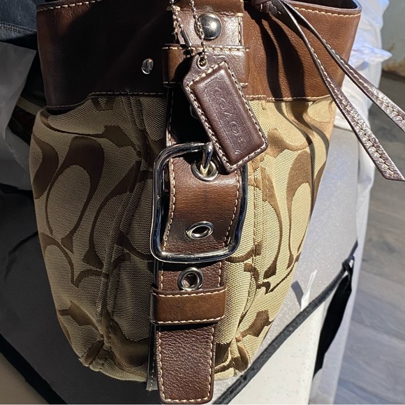 Vintage Coach Leather Monogram Thick Silver Chrome zipper pull O-rings - Picture 6 of 12